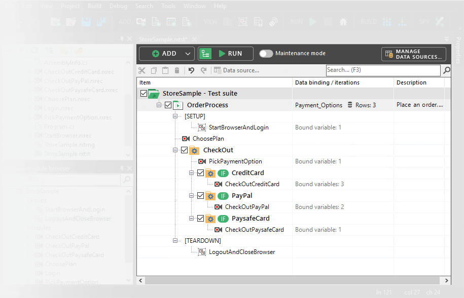 screenshot of Ranorex Studio